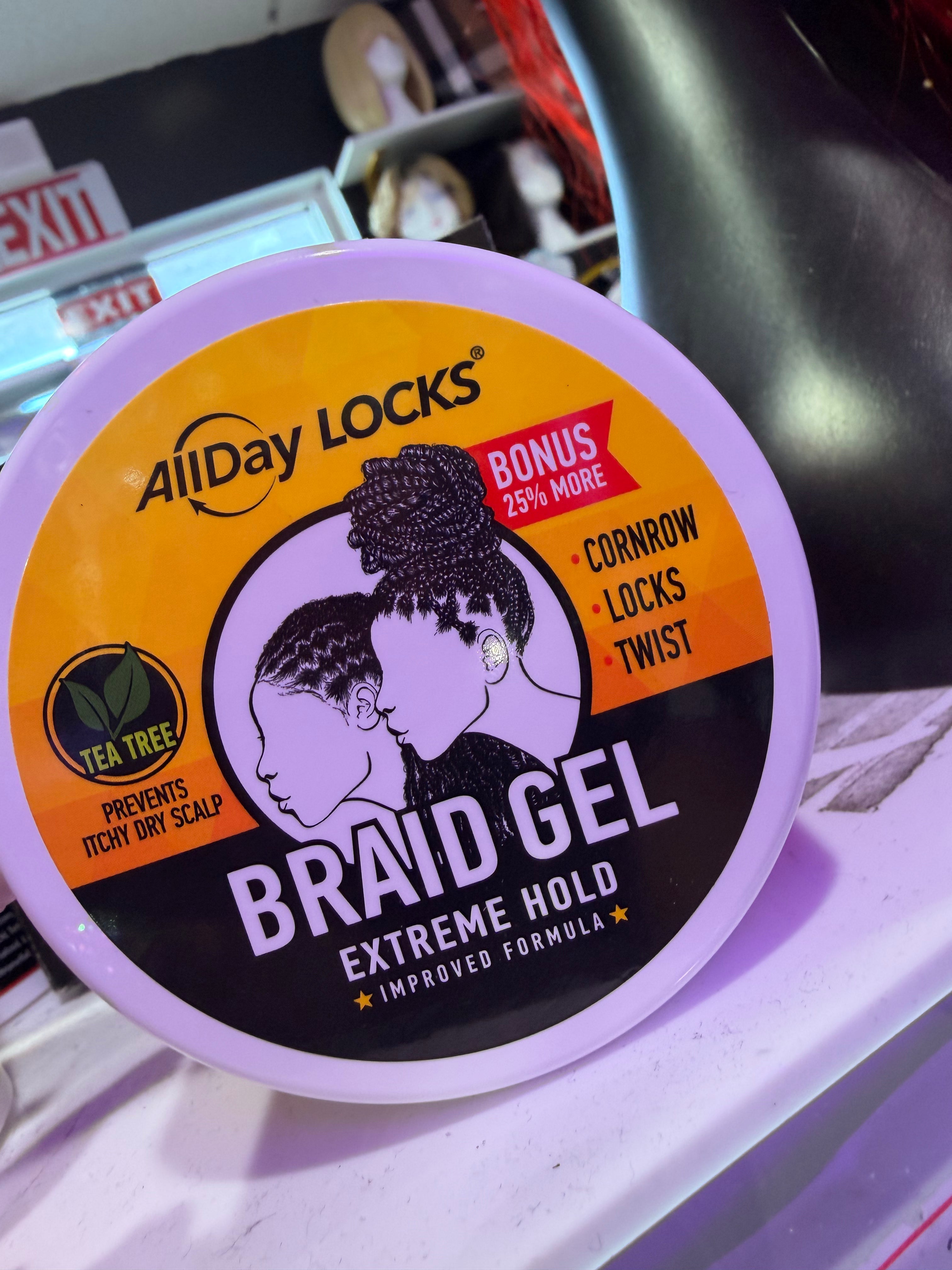 All Day Locks Braid Gel    5oz